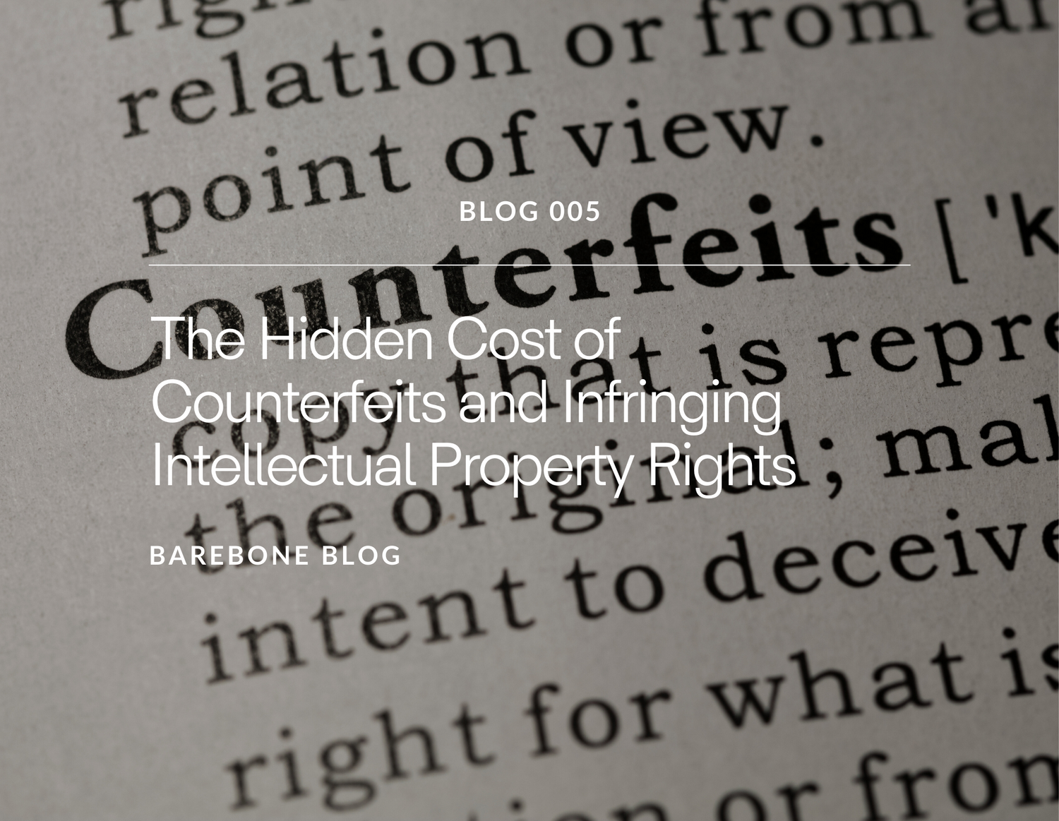 The Hidden Cost of Counterfeits and Infringing Intellectual Property Rights